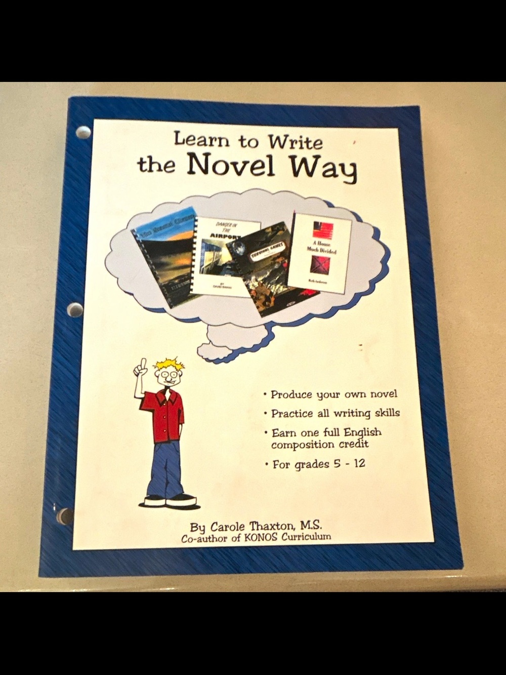 Learn to Write the Novel Way Workbook - Blue & White Cover
